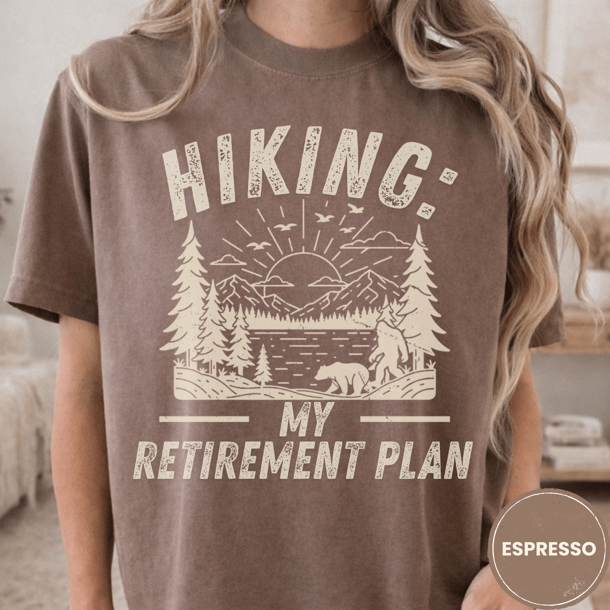 Comfort Colors® Hiking My Retirement Plan Shirt, Funny Hiker Tee, Outdoor Retirement Gift, Nature Lover T-shirt - Deadpan Outdoors Co.