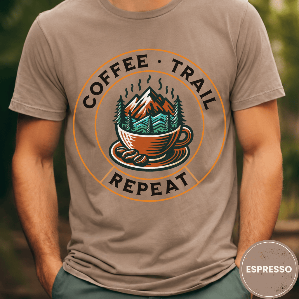 Comfort Colors® Coffee Trail Repeat Tee - Deadpan Outdoors Co.