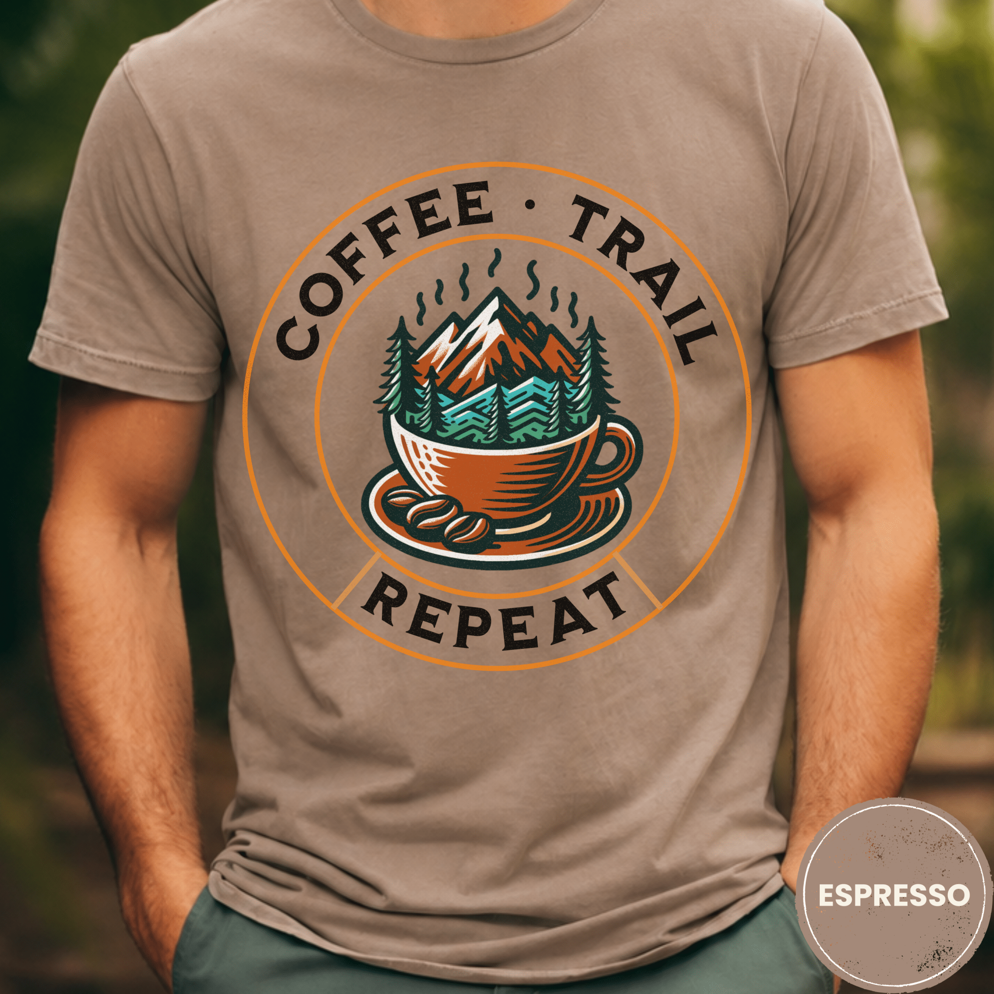 Comfort Colors® Coffee Trail Repeat Tee - Deadpan Outdoors Co.