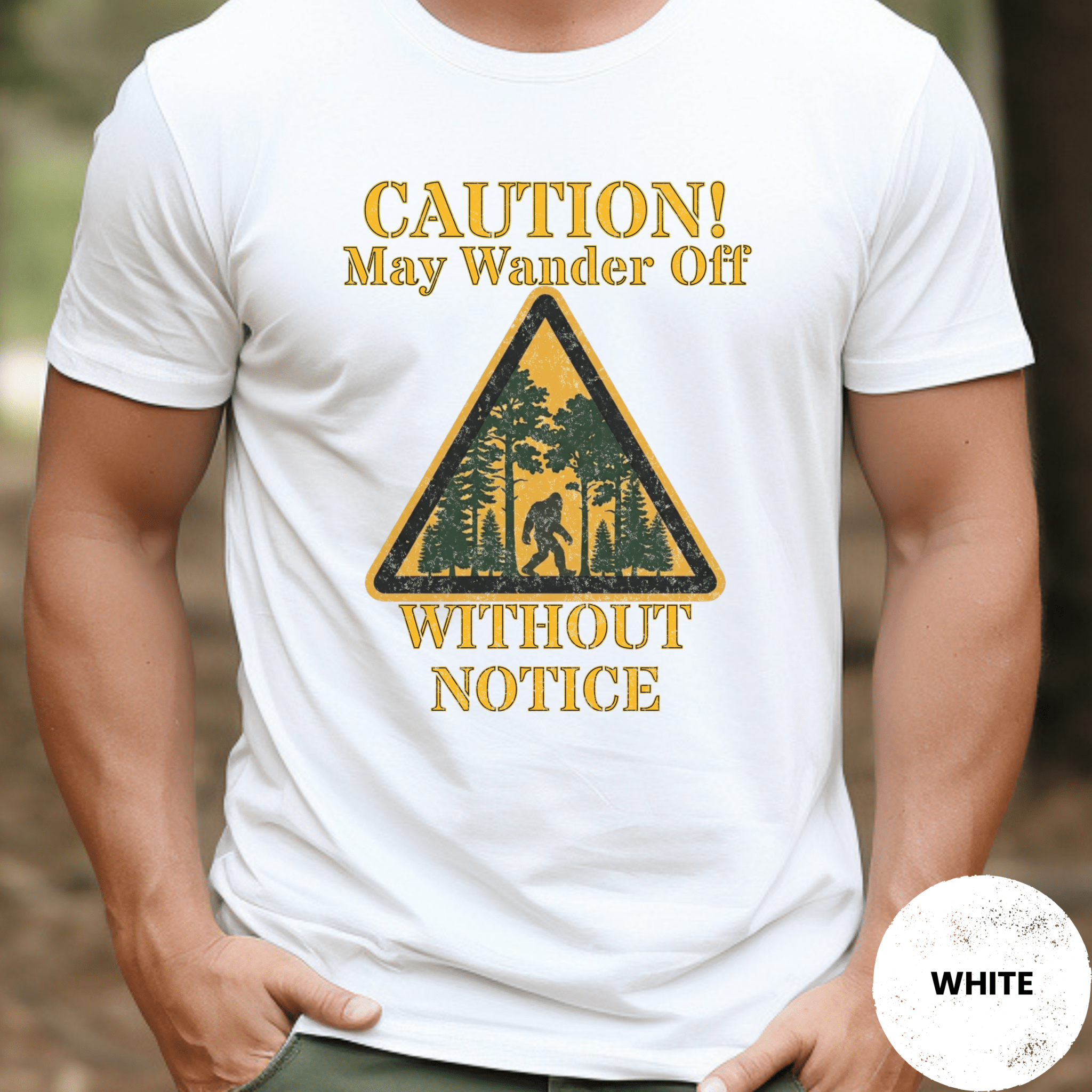 Comfort Colors® Caution May Wander Off Without Notice Tee - Deadpan Outdoors Co.
