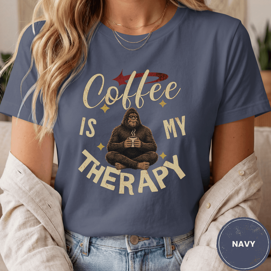 Comfort Colors® Coffee is My Therapy Tee - Deadpan Outdoors Co.