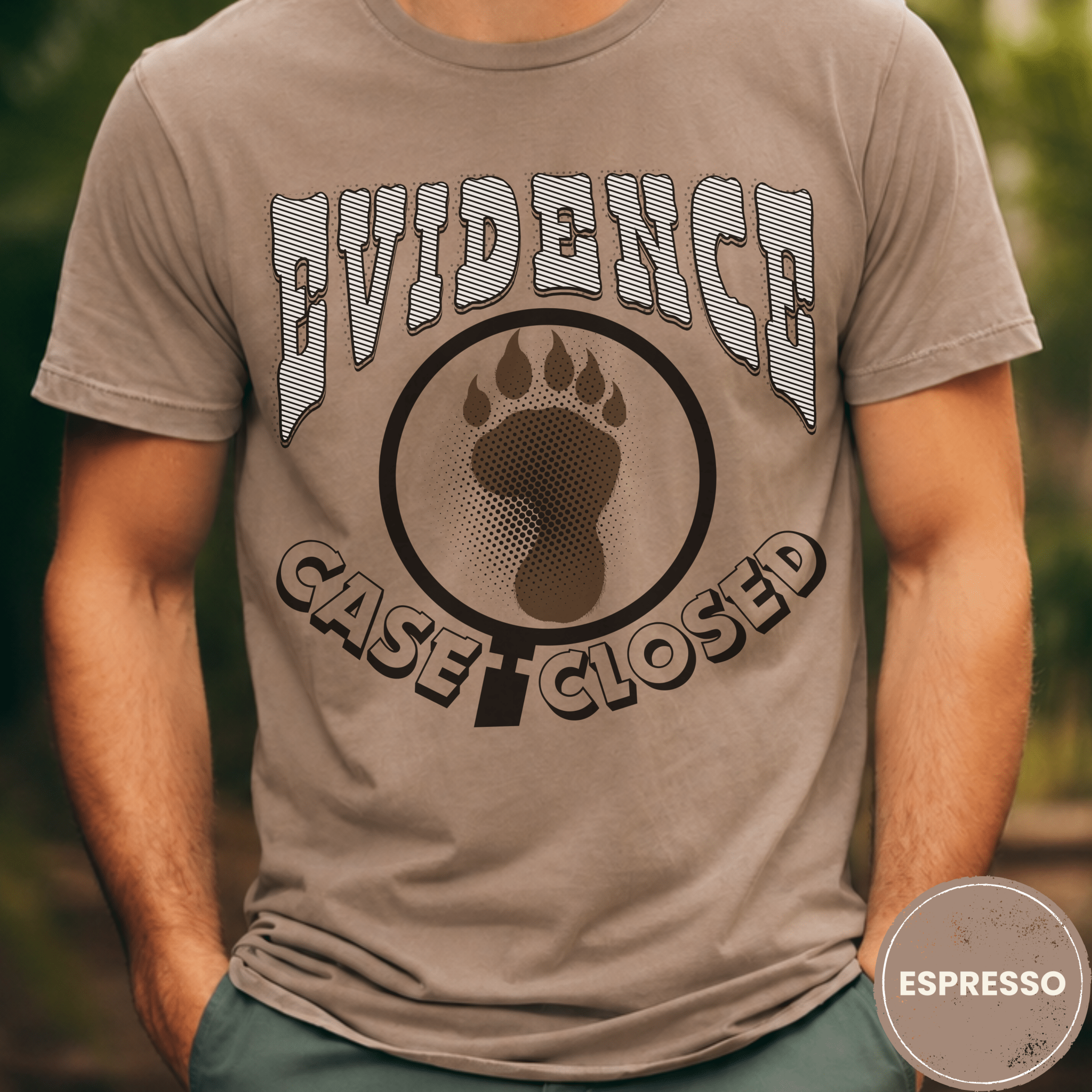 Comfort Colors® Evidence Case Closed Bigfoot Tee - Deadpan Outdoors Co.