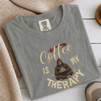 Comfort Colors® Coffee is My Therapy Tee - Deadpan Outdoors Co.