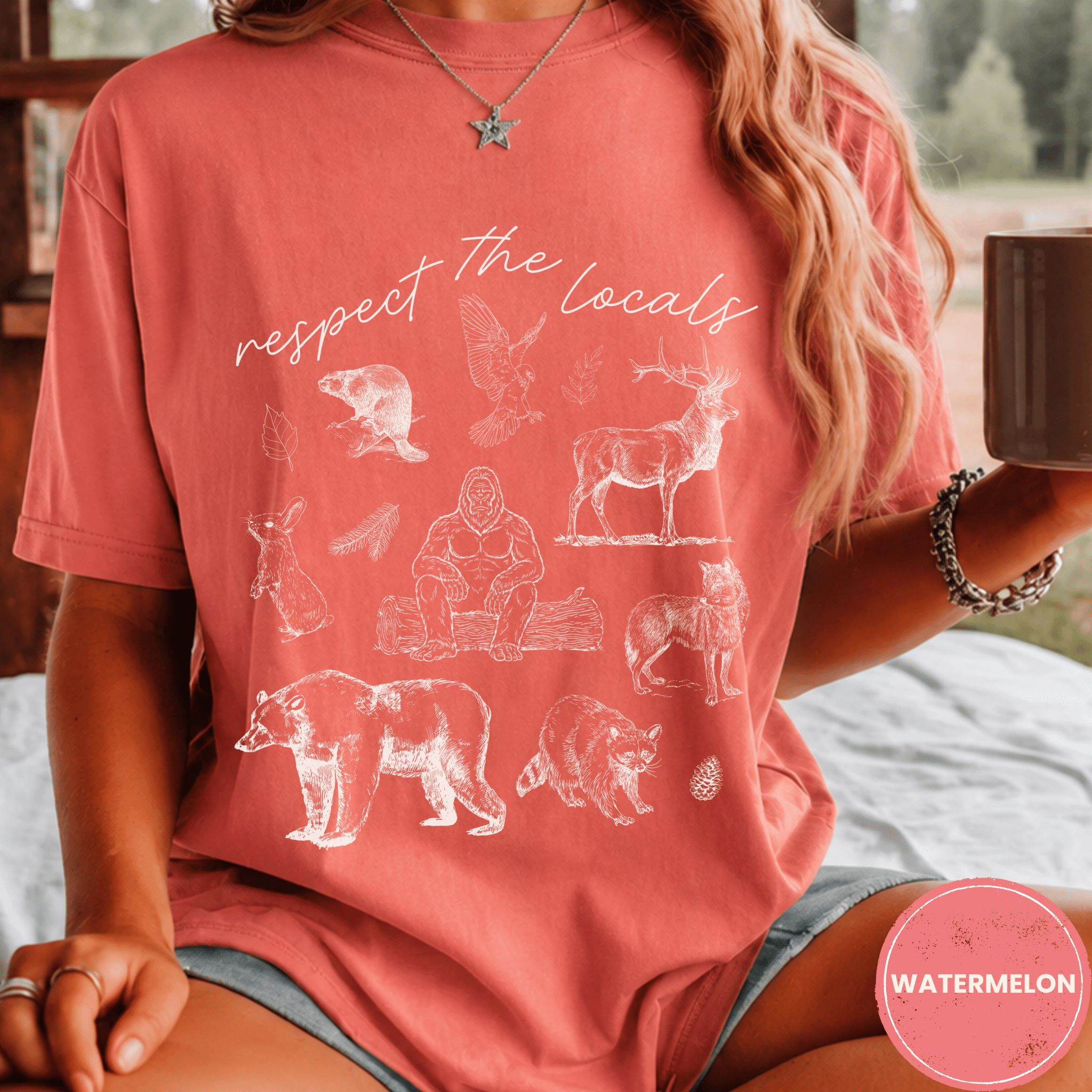 Comfort Colors® Tee - Respect The Locals - Bigfoot Version - Deadpan Outdoors Co.