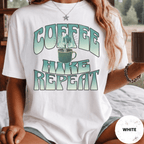 Comfort Colors® Coffee, Hike, Repeat Tee - Deadpan Outdoors Co.