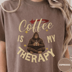 Comfort Colors® Coffee is My Therapy Tee - Deadpan Outdoors Co.