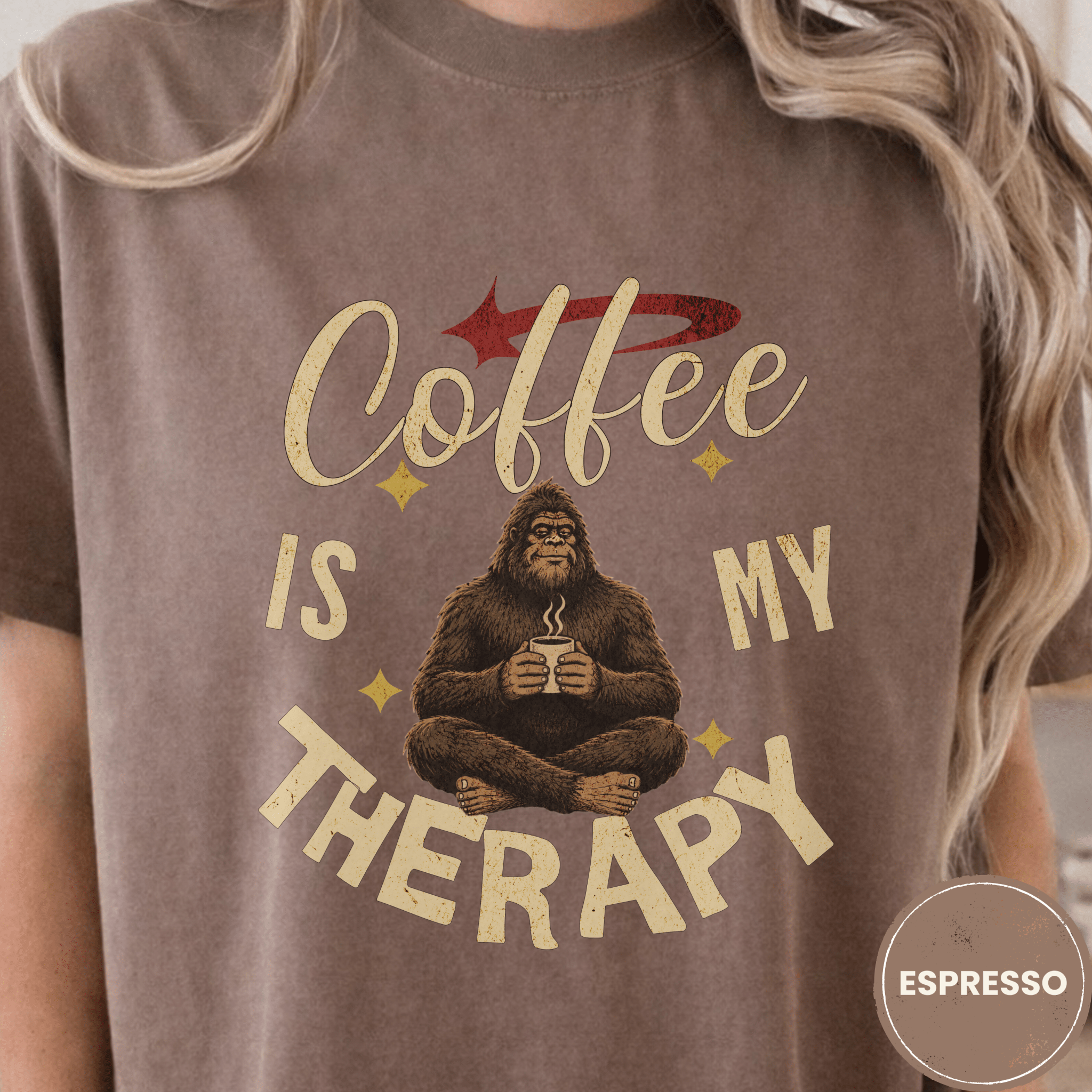 Comfort Colors® Coffee is My Therapy Tee - Deadpan Outdoors Co.
