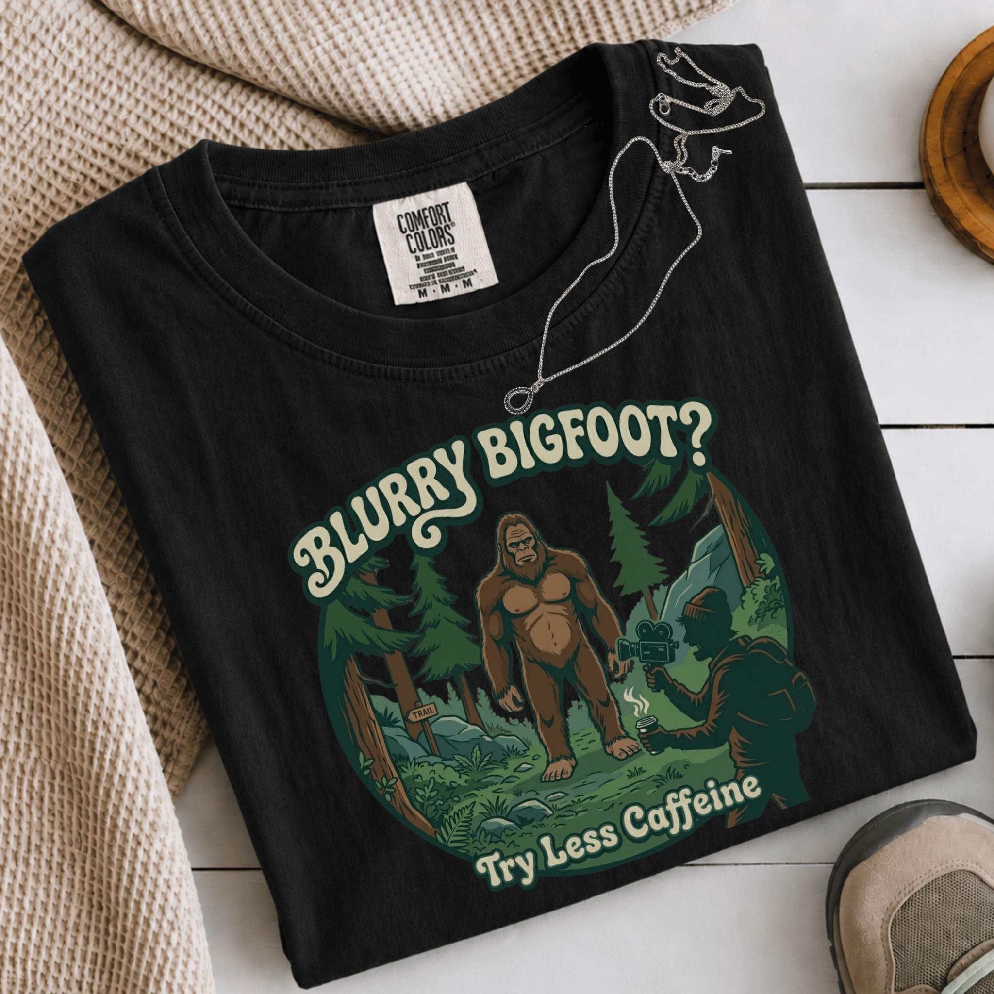 Comfort Colors® Blurry Bigfoot? T-Shirt - Deadpan Outdoors Co.