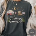 Comfort Colors® Trailer Plus Hiking Equals One Happy Camper Tee - Deadpan Outdoors Co.