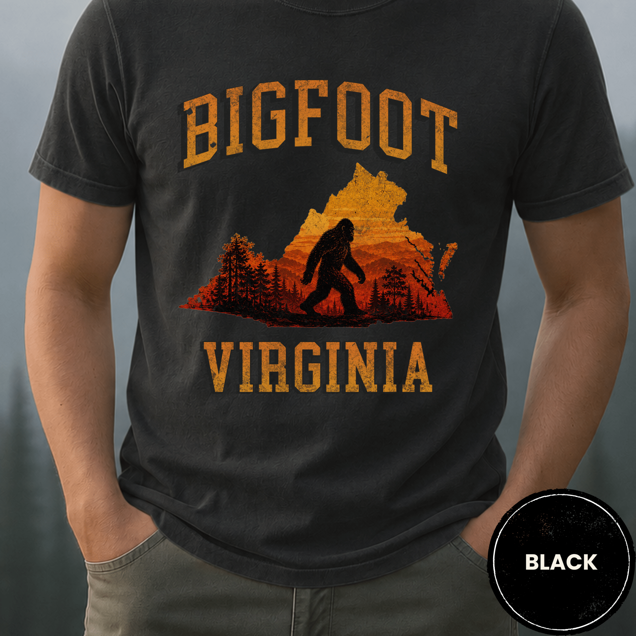 Comfort Colors® Bigfoot Virginia State Tee - Deadpan Outdoors Co.