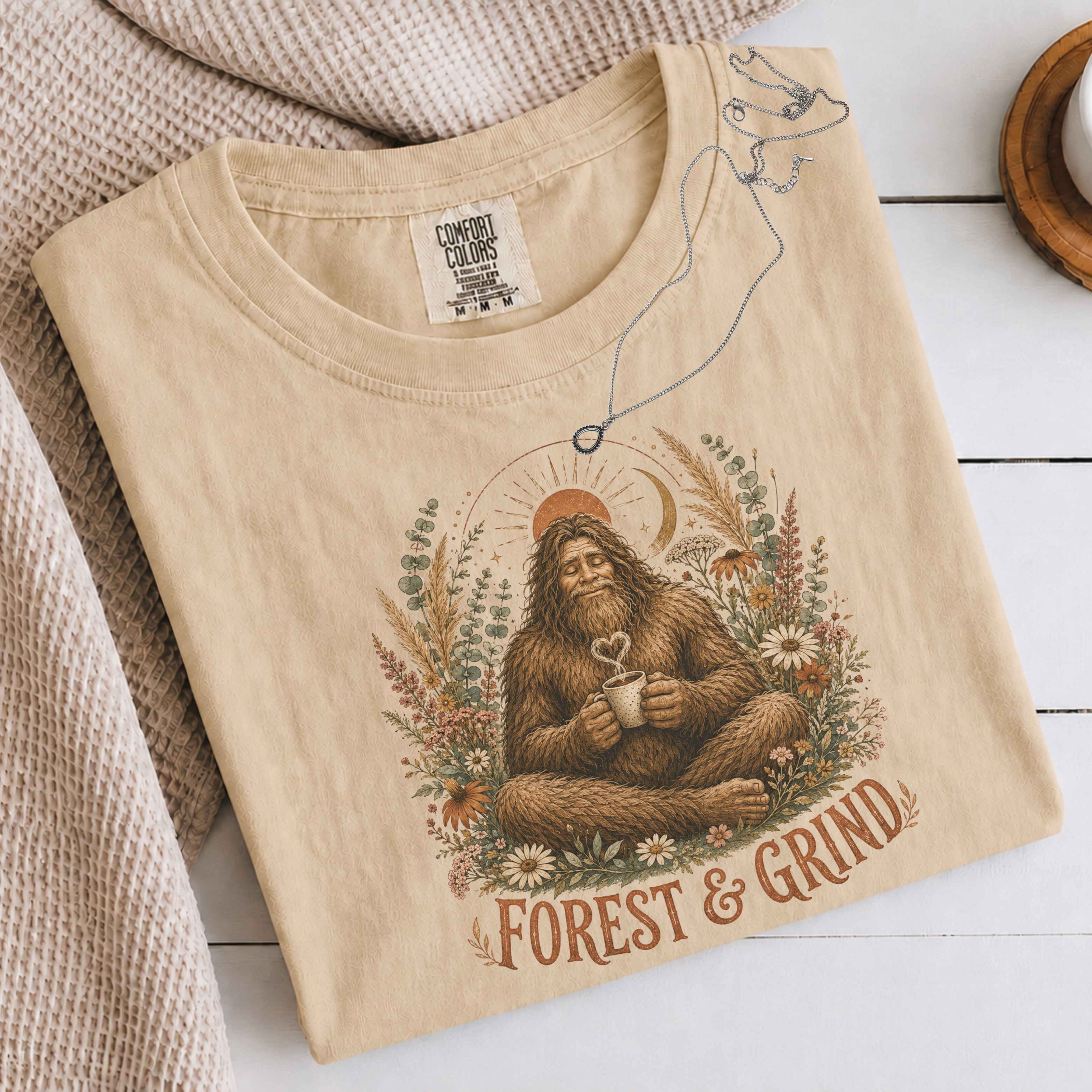 Comfort Colors® Forest and Grind Boho Bigfoot Tee