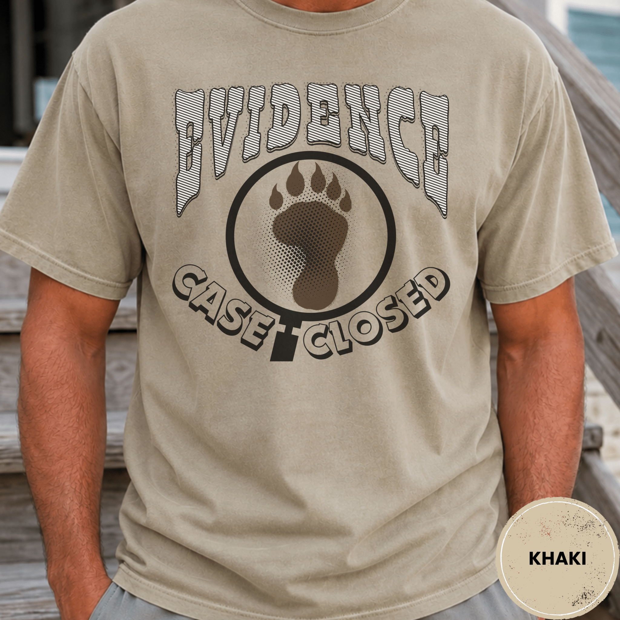 Comfort Colors® Evidence Case Closed Bigfoot Tee - Deadpan Outdoors Co.