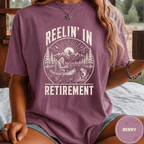 Comfort Colors® Reelin' In Retirement Shirt, Funny Fishing Retiree Tee, Retired Fisher Gift, Fishing Retirement T-Shirt - Deadpan Outdoors Co.