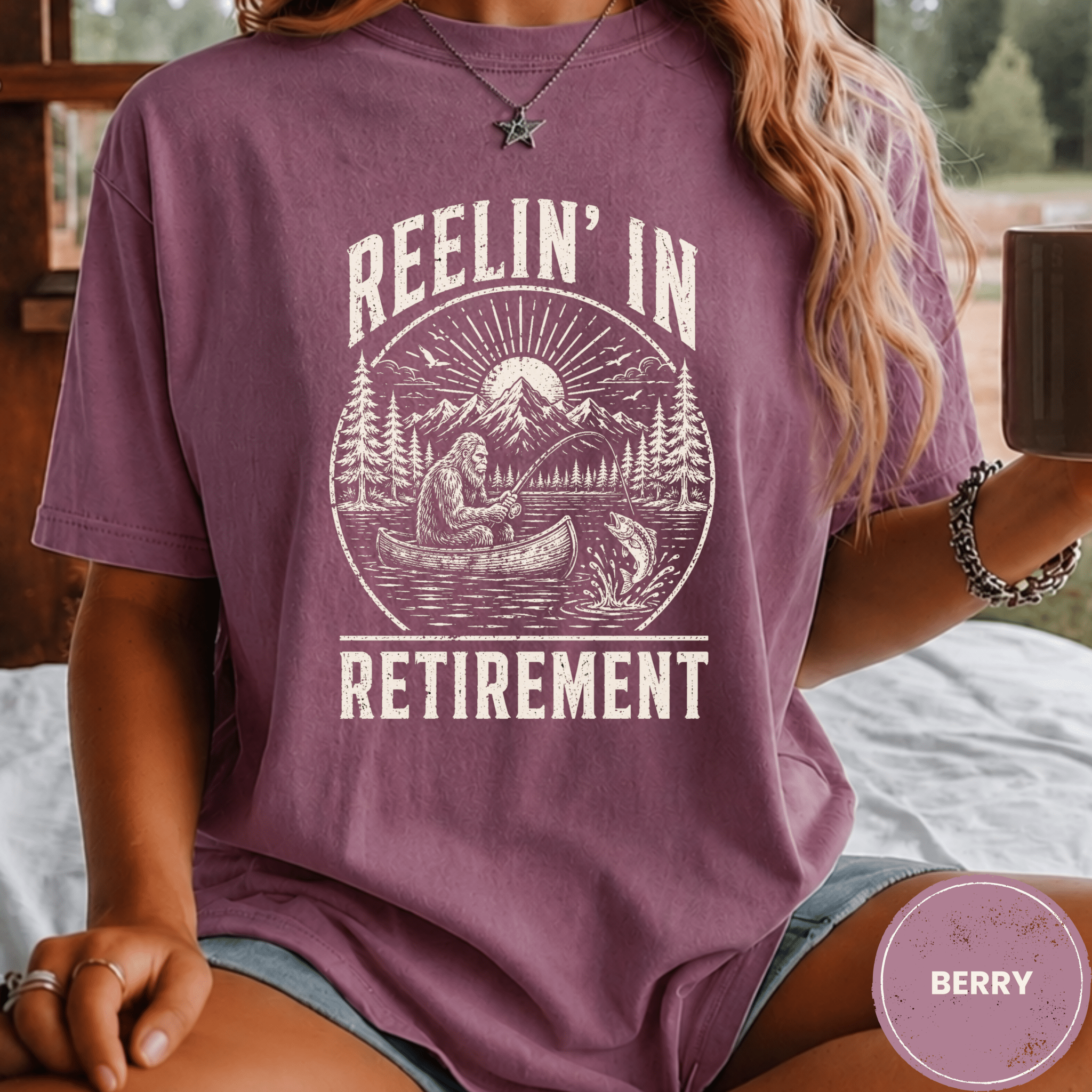 Comfort Colors® Reelin' In Retirement Shirt, Funny Fishing Retiree Tee, Retired Fisher Gift, Fishing Retirement T-Shirt - Deadpan Outdoors Co.