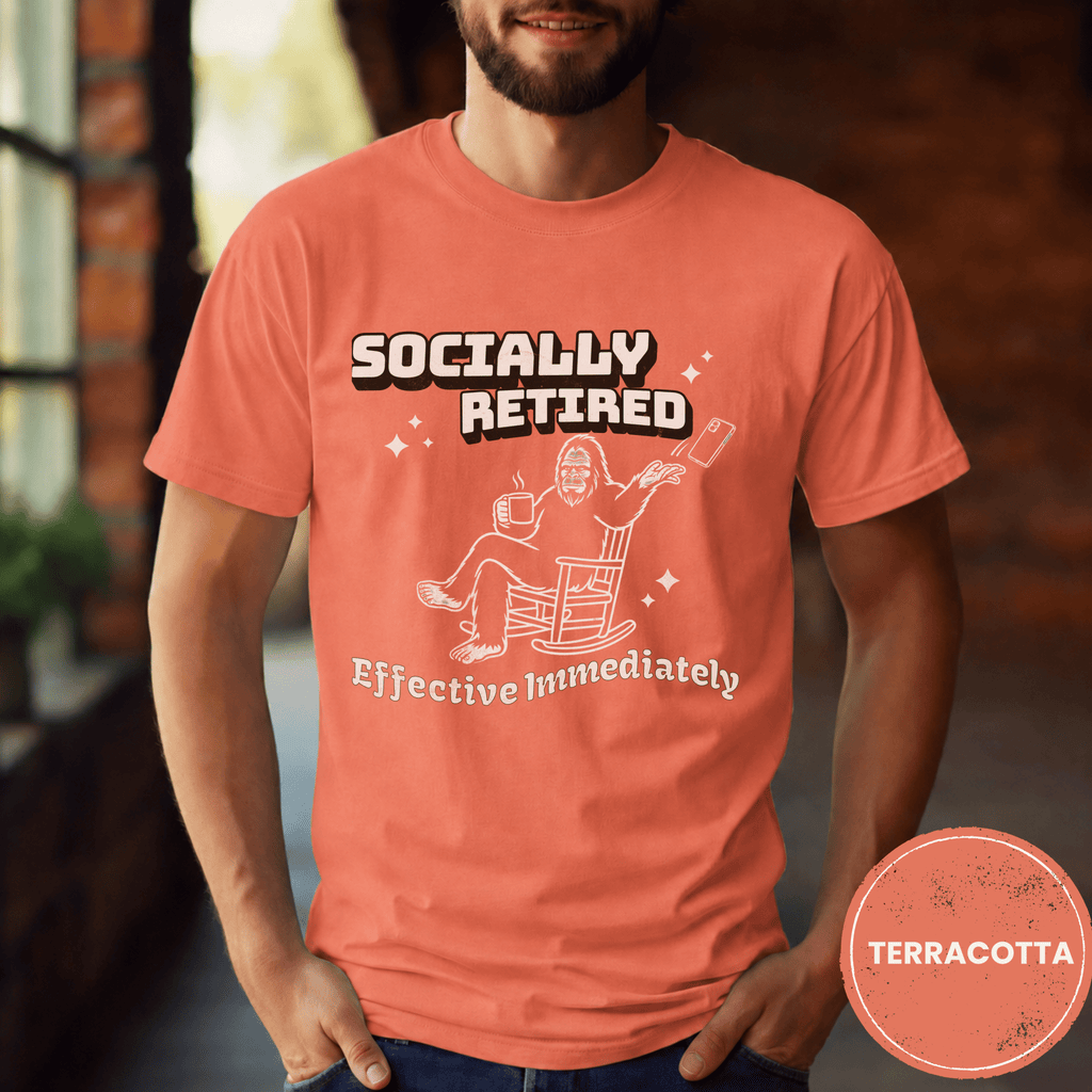 Comfort Colors® Socially Retired Effective Immediately Tee - Deadpan Outdoors Co.