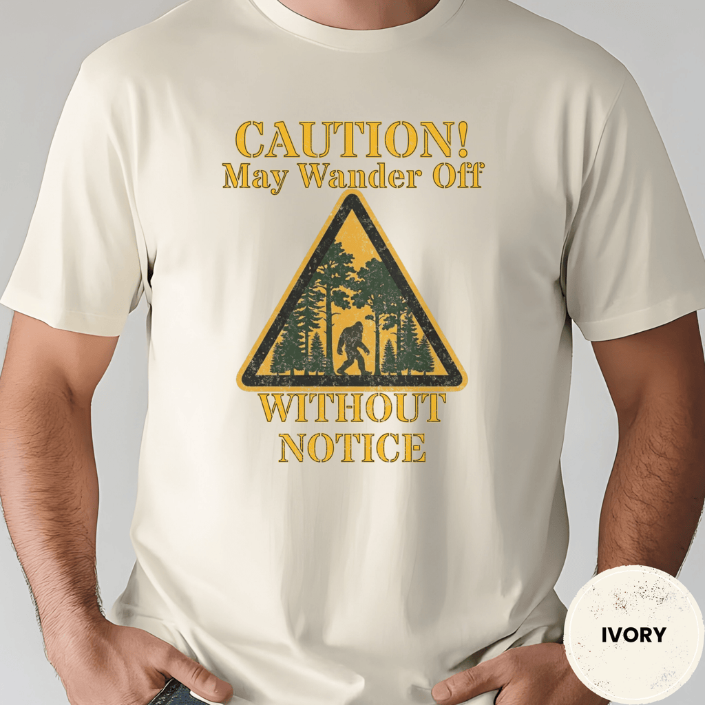 Comfort Colors® Caution May Wander Off Without Notice Tee - Deadpan Outdoors Co.