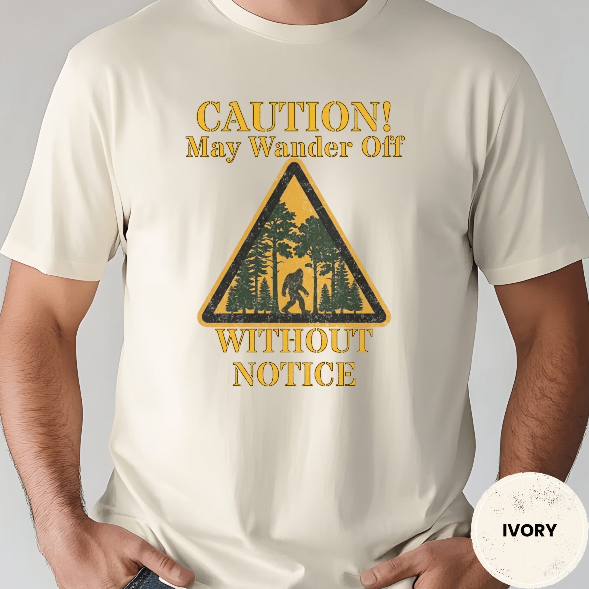 Comfort Colors® Caution May Wander Off Without Notice Tee - Deadpan Outdoors Co.