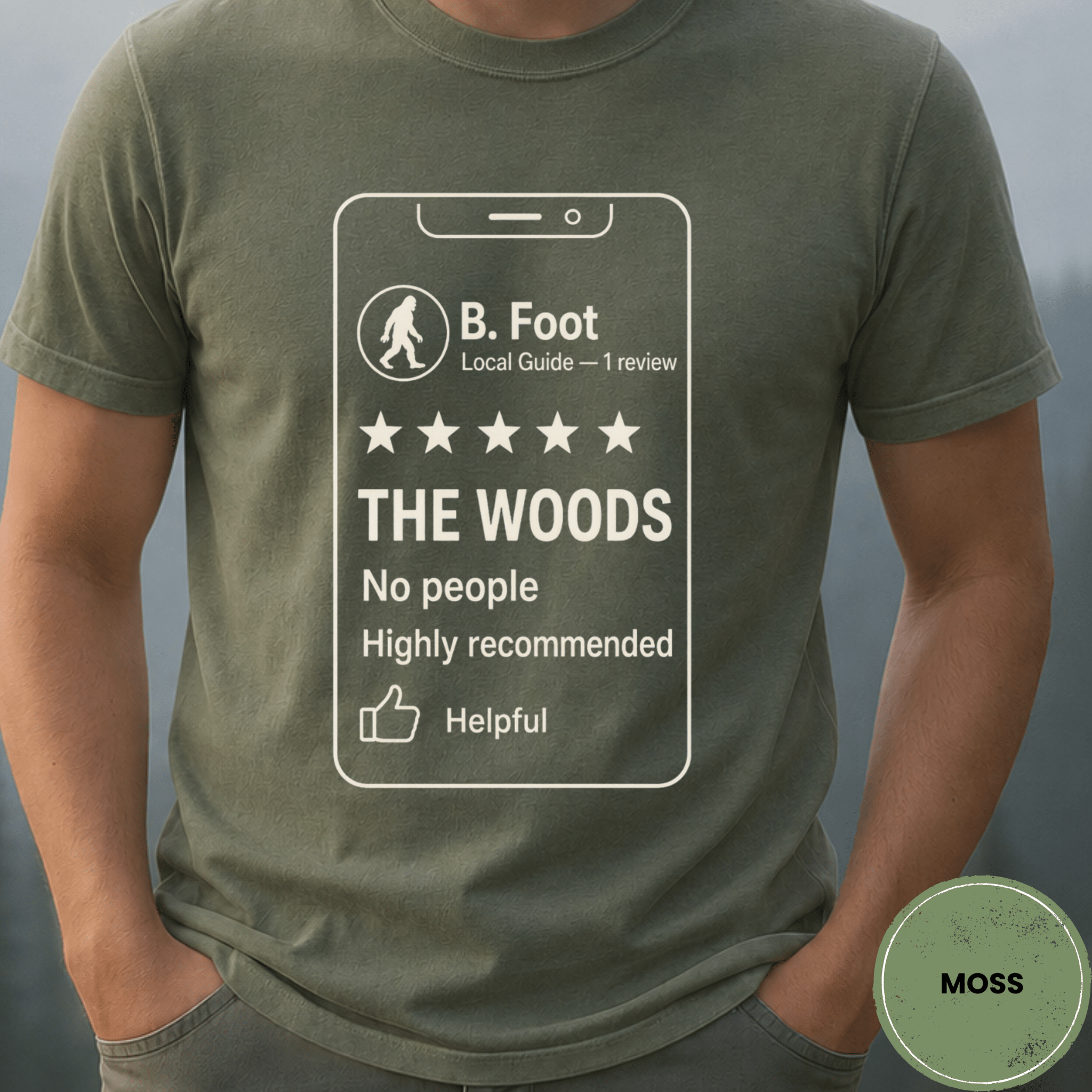 Comfort Colors® Bigfoot Five Star Review Tee - Deadpan Outdoors Co.