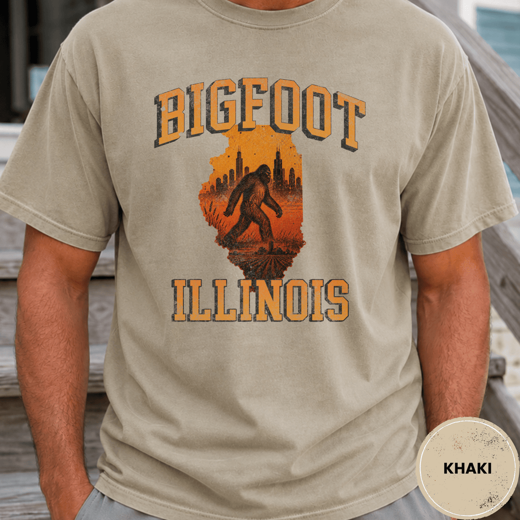 Comfort Colors® Bigfoot Illinois State Tee - Deadpan Outdoors Co.