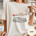 Comfort Colors® Trailer Plus Cowboy Boots Equals One Happy Camper Tee - Deadpan Outdoors Co.