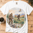 Bigfoot Self Portrait Shirt, Funny Sasquatch Watercolor Tee, Cryptid Lover Gift, Blurry Bigfoot Humor Shirt, PNW Sasquatch Tee - Deadpan Outdoors Co.