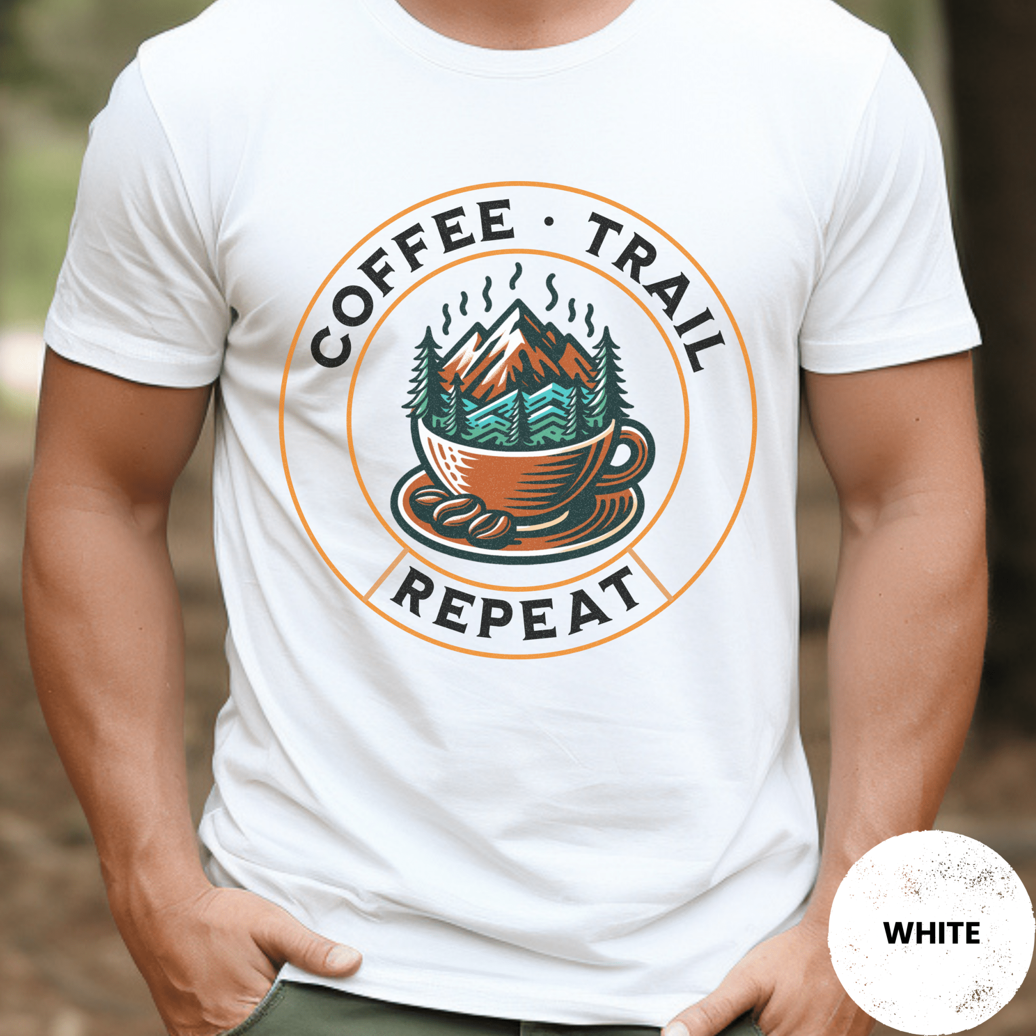 Comfort Colors® Coffee Trail Repeat Tee - Deadpan Outdoors Co.