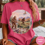 Bigfoot Self Portrait Shirt, Funny Sasquatch Watercolor Tee, Cryptid Lover Gift, Blurry Bigfoot Humor Shirt, PNW Sasquatch Tee - Deadpan Outdoors Co.
