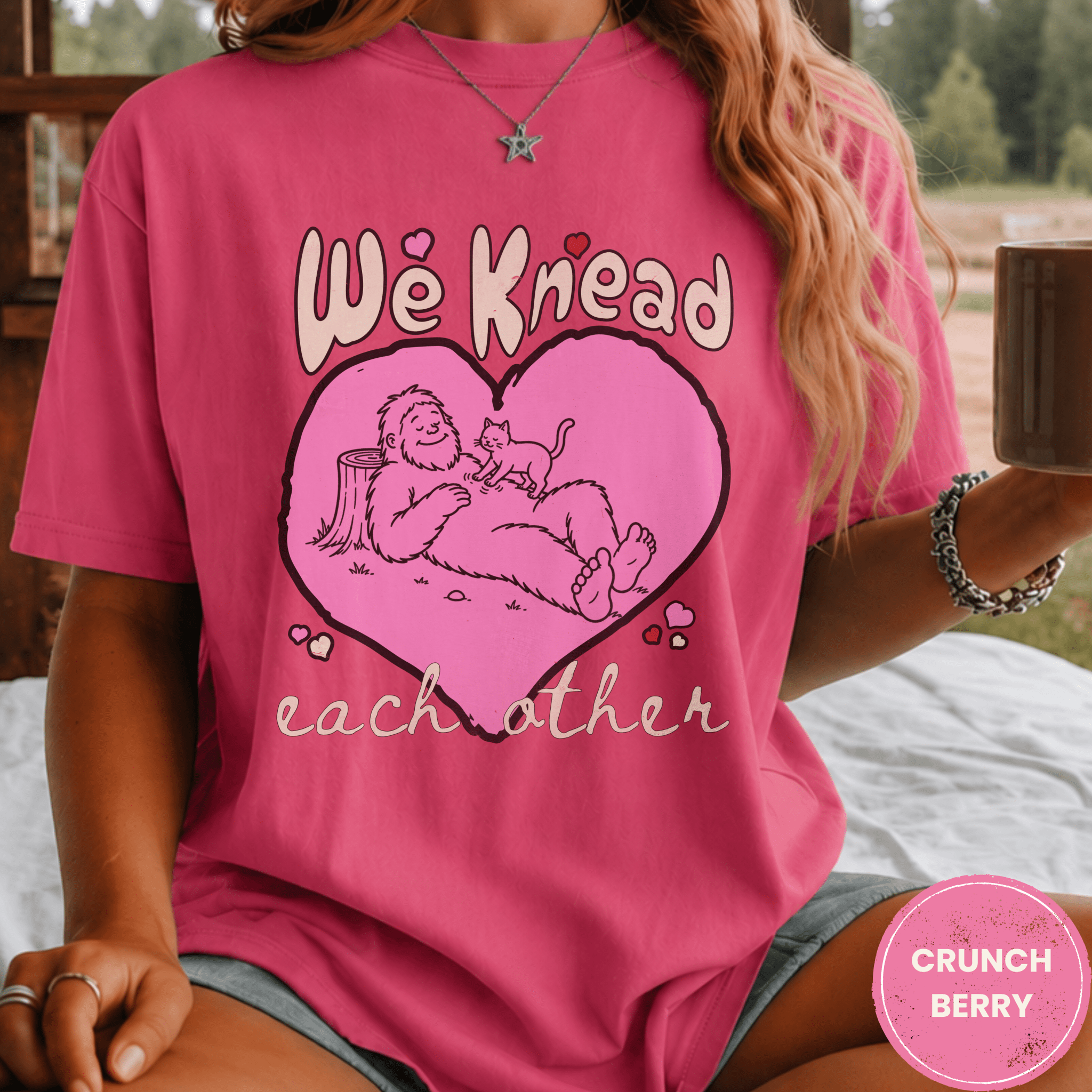 Comfort Colors® We Knead Each Other Shirt, Funny Bigfoot Cat Tee, Sasquatch Cat Lover Gift, Cute Cryptid Cat T-shirt - Deadpan Outdoors Co.