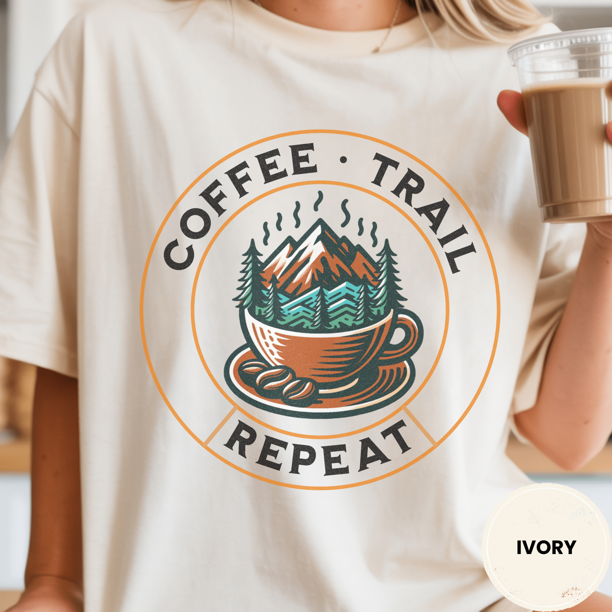 Comfort Colors® Coffee Trail Repeat Tee - Deadpan Outdoors Co.