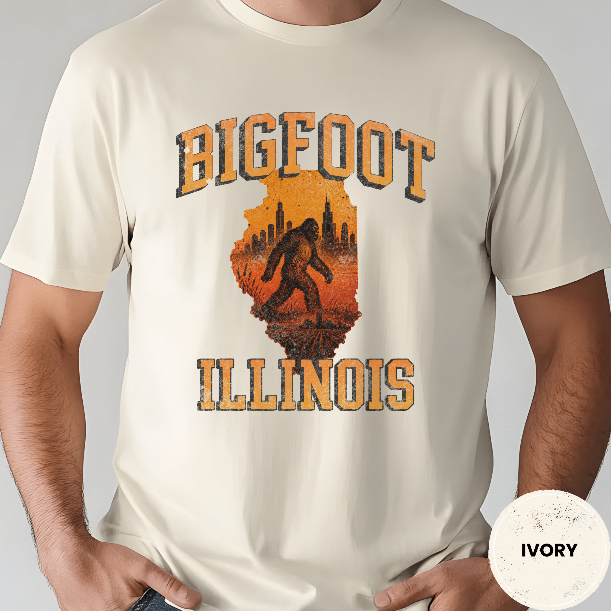 Comfort Colors® Bigfoot Illinois State Tee - Deadpan Outdoors Co.