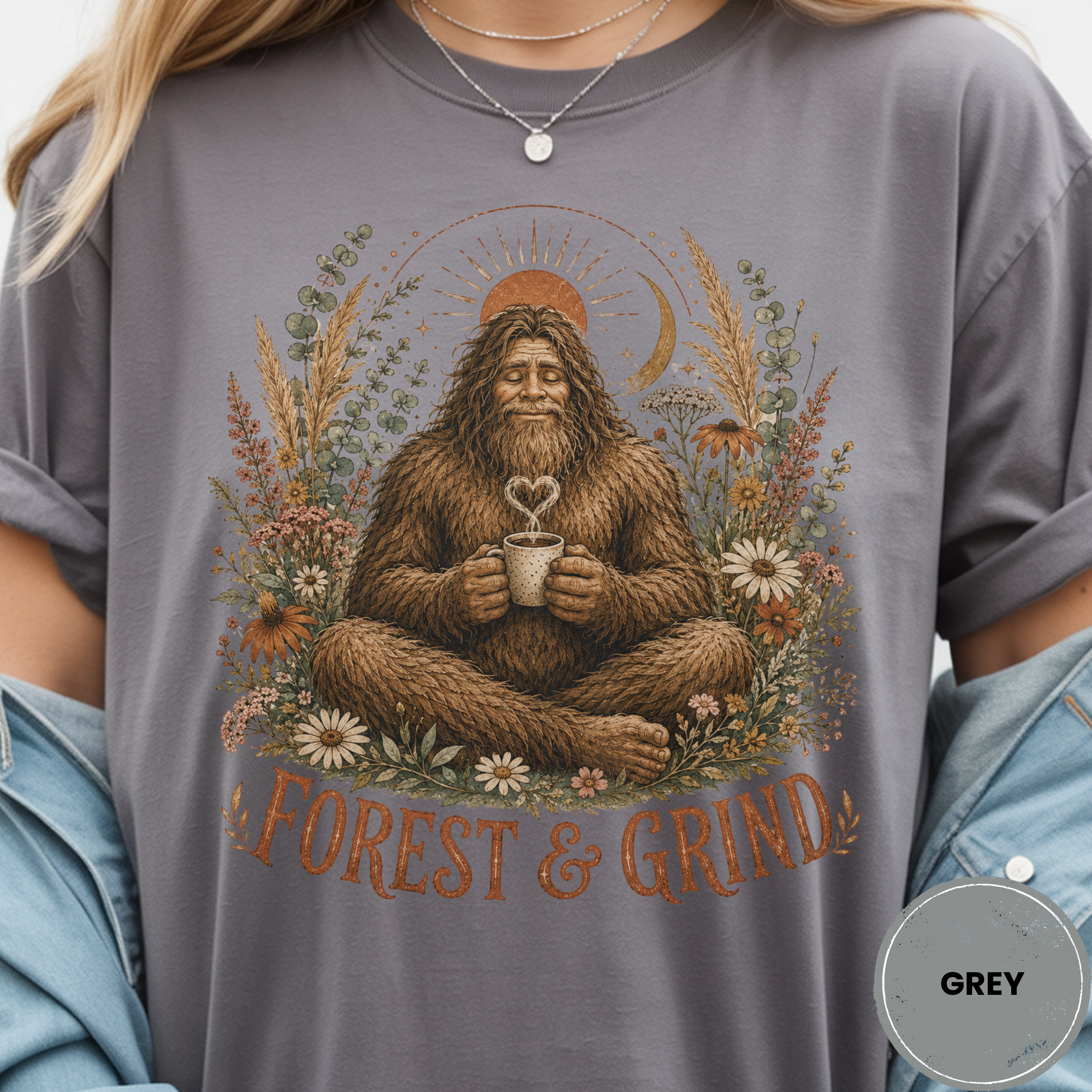 Comfort Colors® Forest and Grind Boho Bigfoot Tee