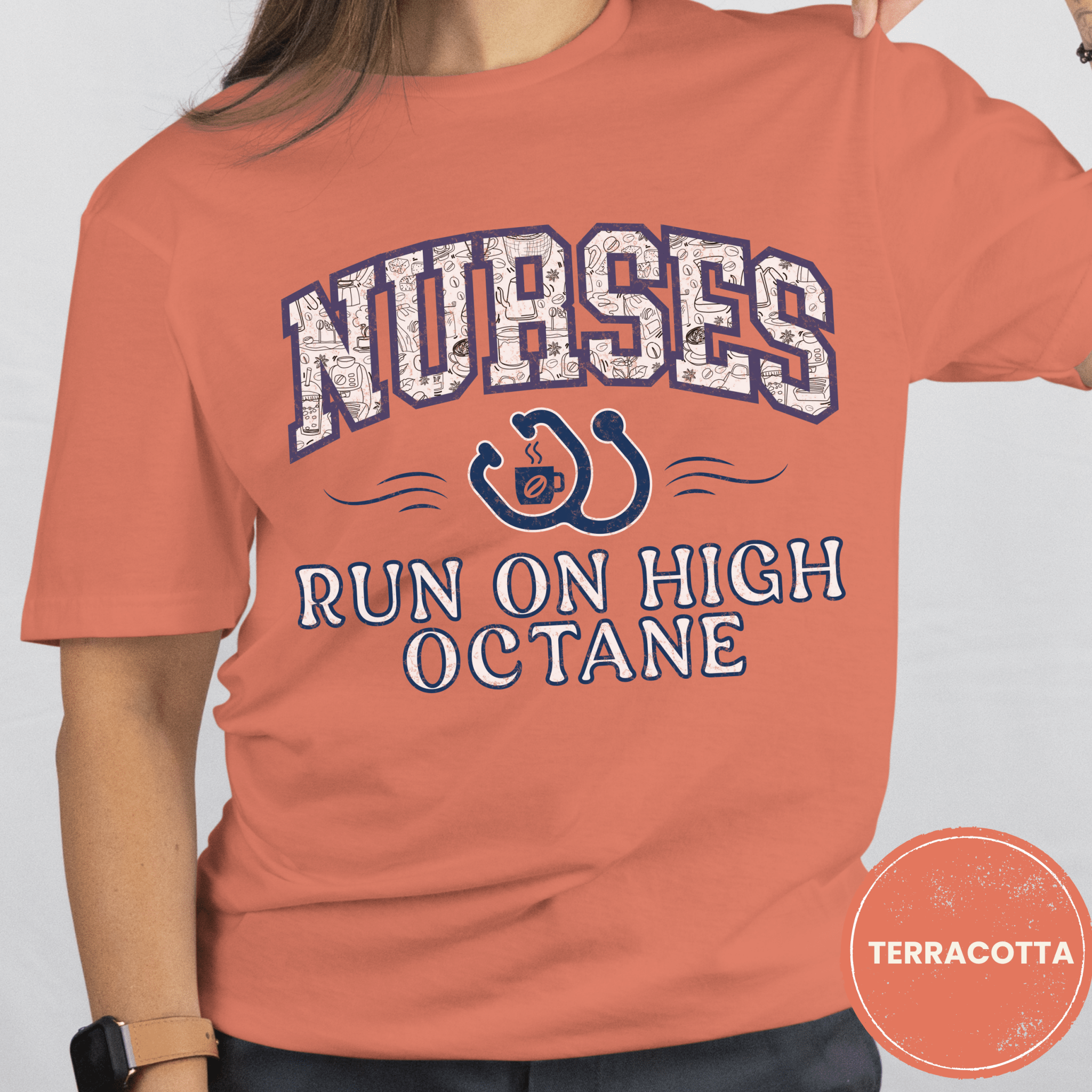 Comfort Colors® Nurses Run on High Octane Tee - Deadpan Outdoors Co.
