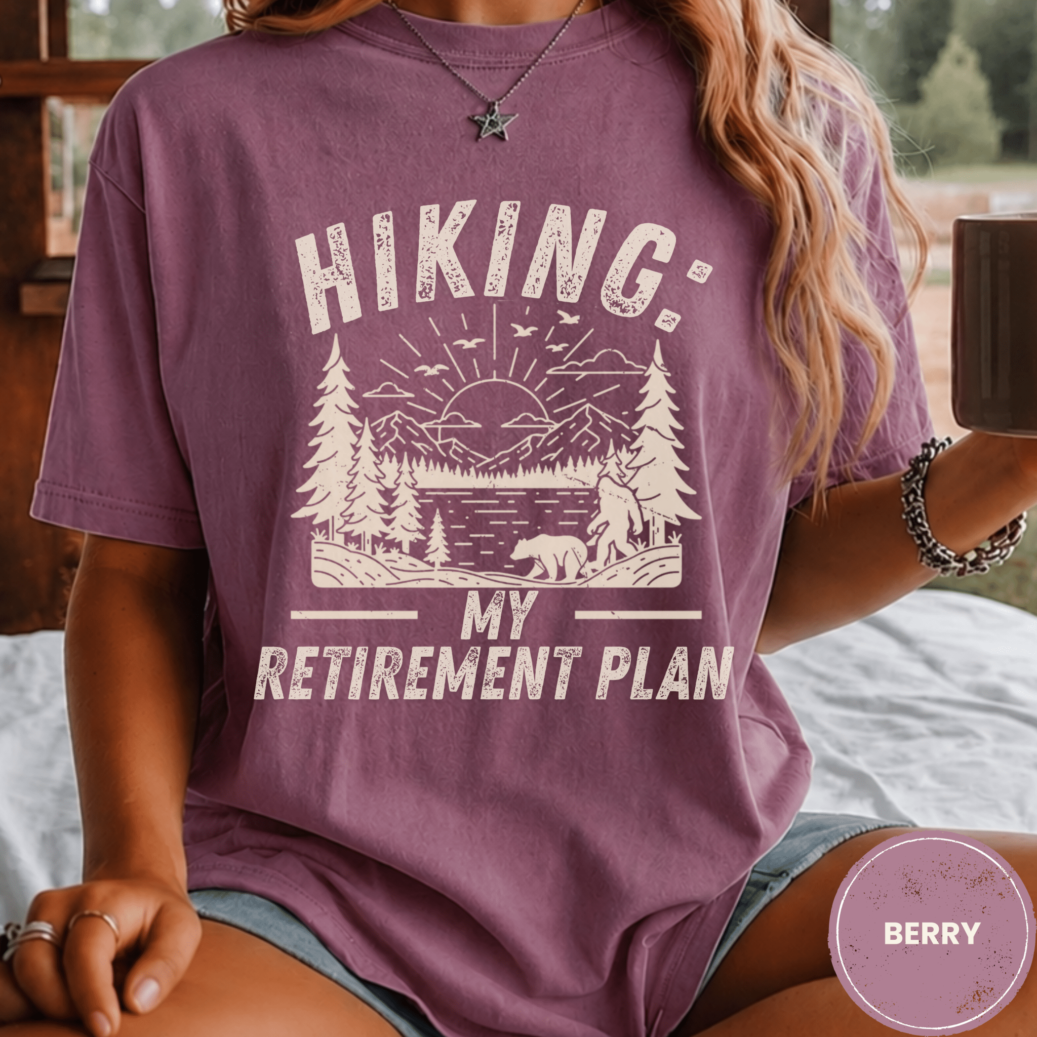 Comfort Colors® Hiking My Retirement Plan Shirt, Funny Hiker Tee, Outdoor Retirement Gift, Nature Lover T-shirt - Deadpan Outdoors Co.