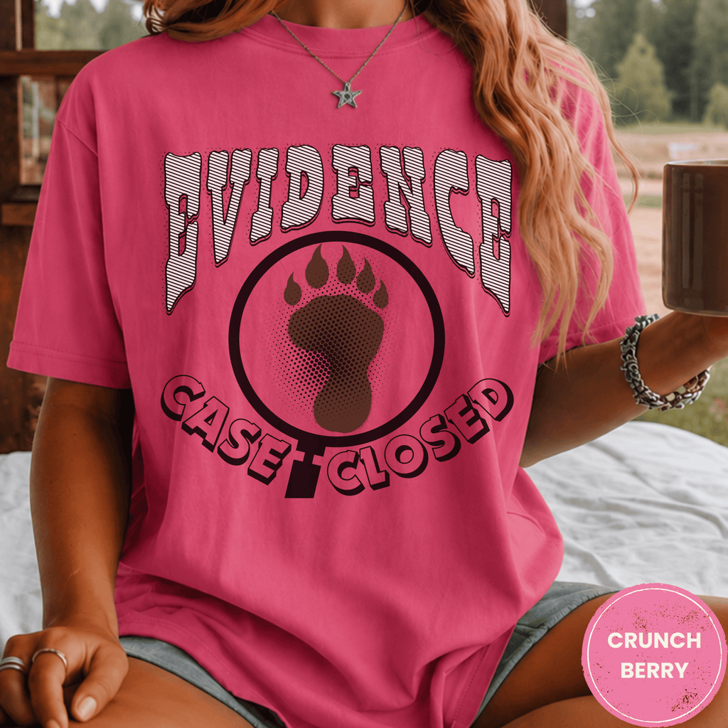Comfort Colors® Evidence Case Closed Bigfoot Tee - Deadpan Outdoors Co.