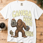 Funny Bigfoot Shirt, Camera Adds Ten Pounds Sasquatch Tee, Sarcastic Bigfoot Believer Gift, Cryptid Humor Shirt, Hiking Gift for Him