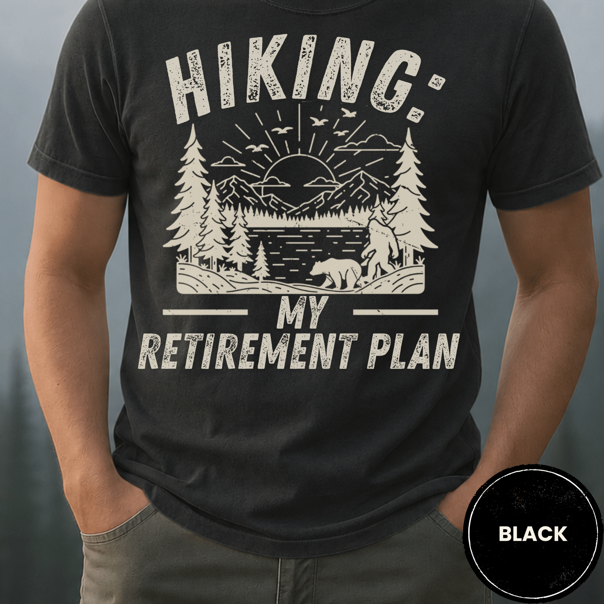 Comfort Colors® Hiking My Retirement Plan Shirt, Funny Hiker Tee, Outdoor Retirement Gift, Nature Lover T-shirt - Deadpan Outdoors Co.