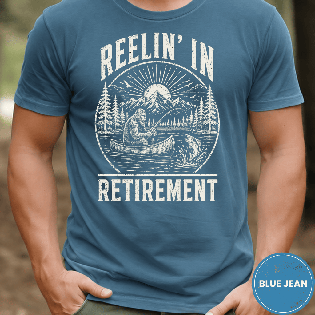 Comfort Colors® Reelin' In Retirement Shirt, Funny Fishing Retiree Tee, Retired Fisher Gift, Fishing Retirement T-Shirt - Deadpan Outdoors Co.
