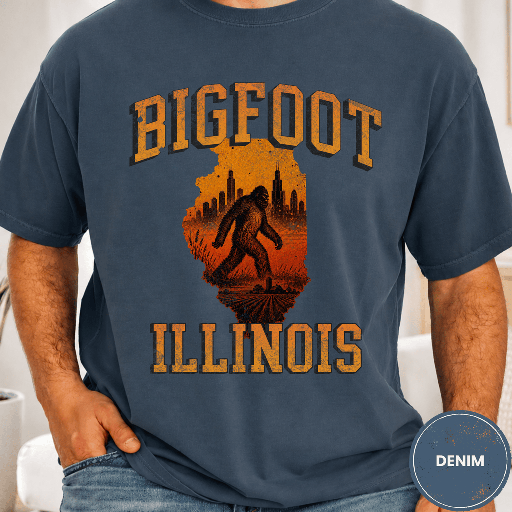 Comfort Colors® Bigfoot Illinois State Tee - Deadpan Outdoors Co.
