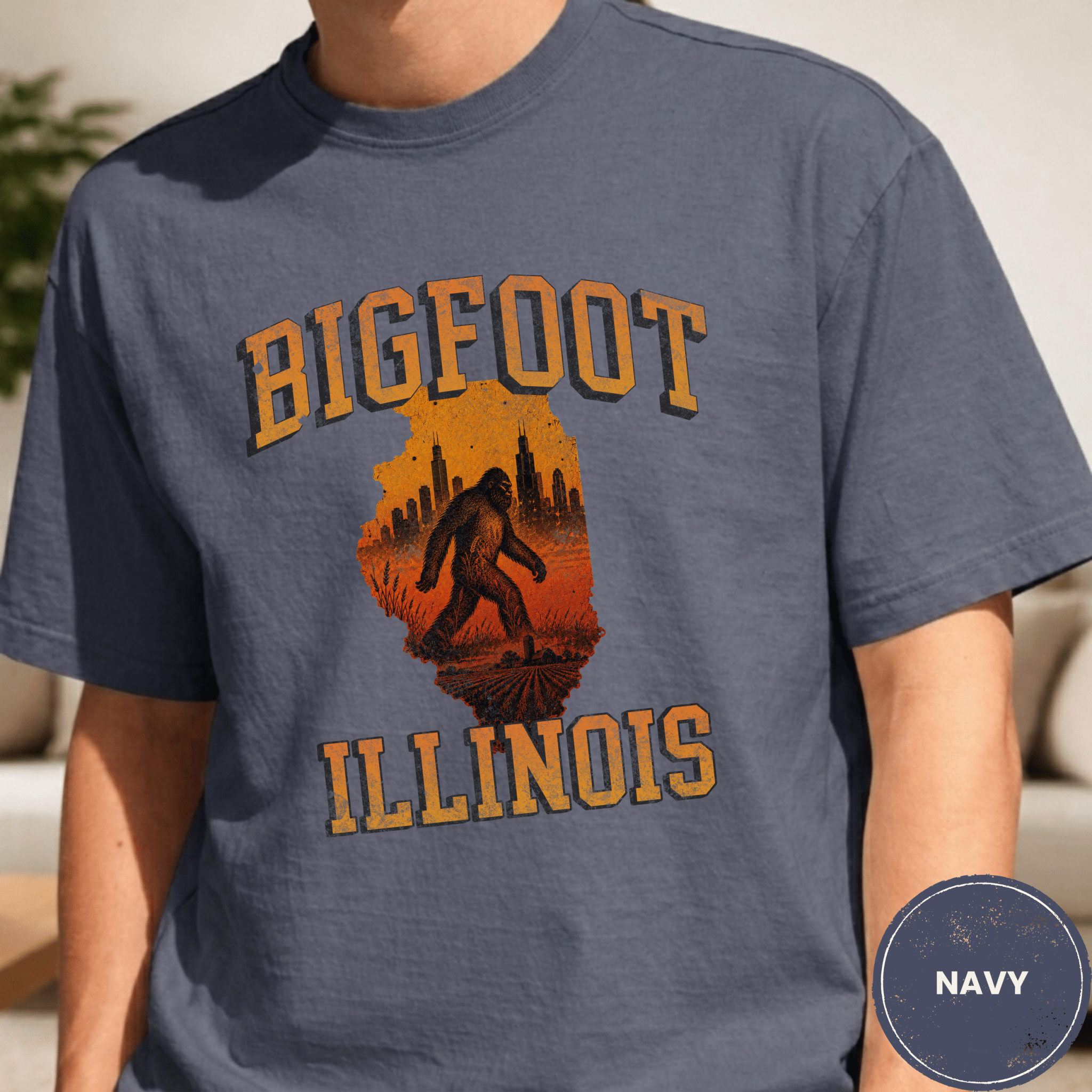 Comfort Colors® Bigfoot Illinois State Tee - Deadpan Outdoors Co.