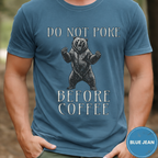 Funny Bear Coffee Shirt, Do Not Poke Before Coffee Tee, Grumpy Morning Gift for Him, Sarcastic Coffee Lover Gift, Camping Shirt