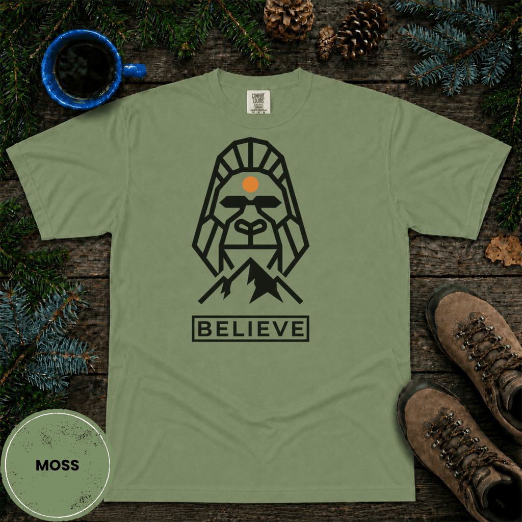 Comfort Colors® Believe Bigfoot Tee - Deadpan Outdoors Co.