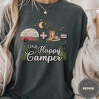 Comfort Colors® Trailer Plus Cowboy Boots Equals One Happy Camper Tee - Deadpan Outdoors Co.