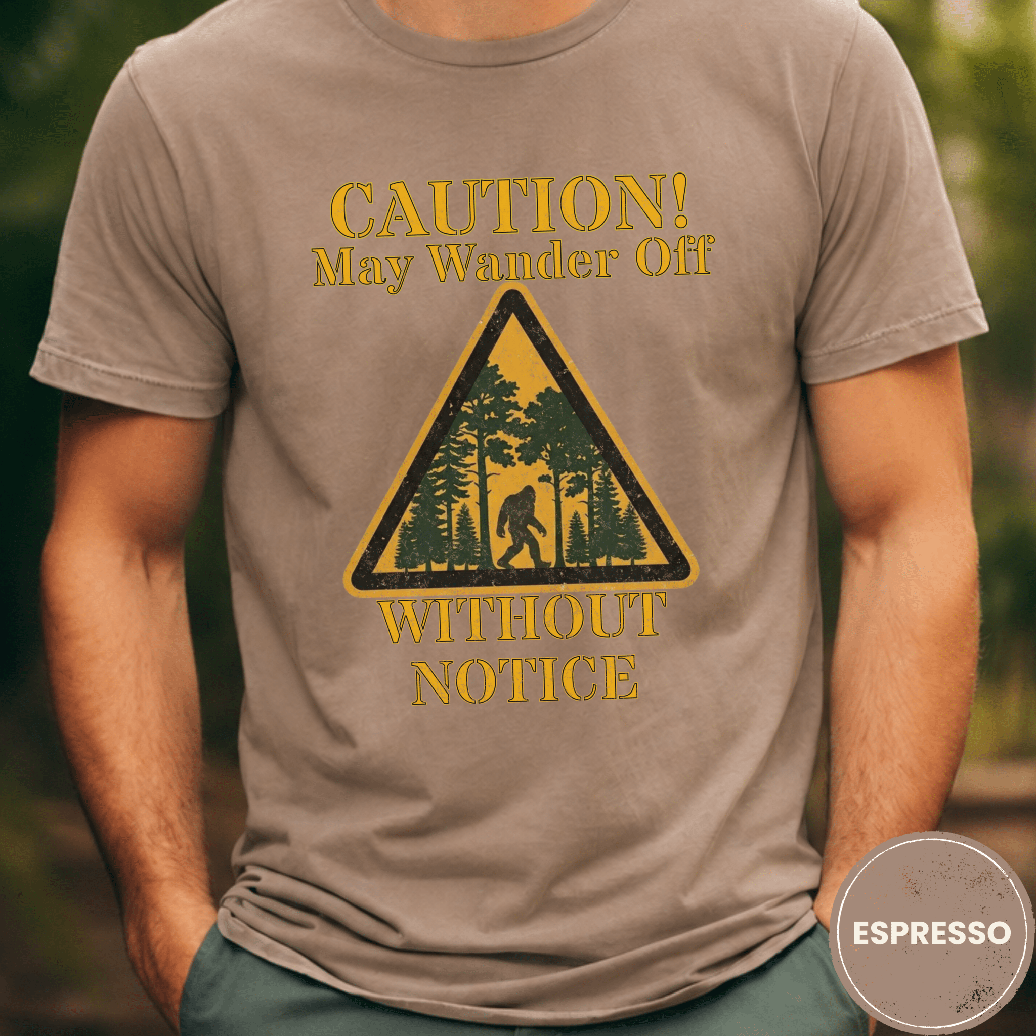 Comfort Colors® Caution May Wander Off Without Notice Tee - Deadpan Outdoors Co.