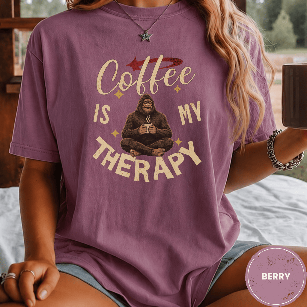 Comfort Colors® Coffee is My Therapy Tee - Deadpan Outdoors Co.
