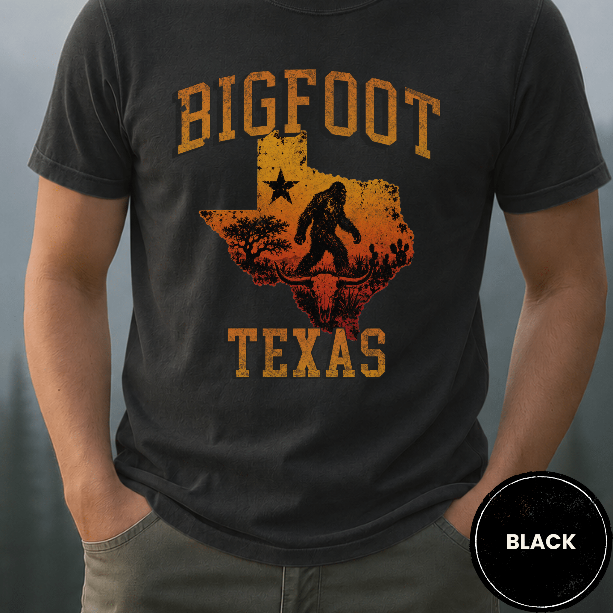 Comfort Colors® Bigfoot Texas State Tee - Deadpan Outdoors Co.