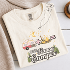 Comfor Colors® Campfire Plus Songs Equals One Happy Camper Tee - Deadpan Outdoors Co.