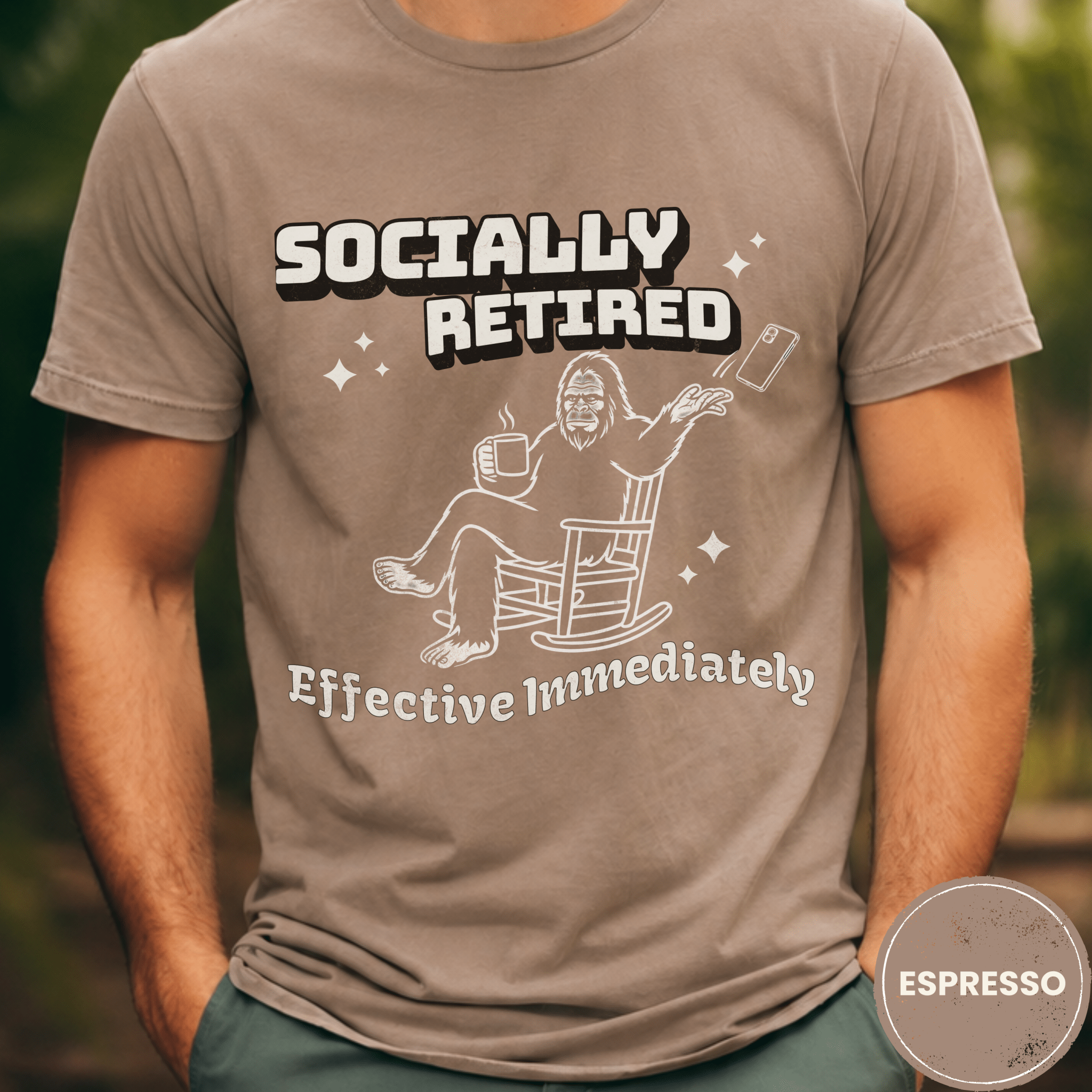 Comfort Colors® Socially Retired Effective Immediately Tee - Deadpan Outdoors Co.