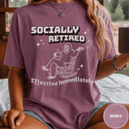 Comfort Colors® Socially Retired Effective Immediately Tee - Deadpan Outdoors Co.