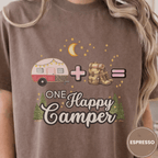 Comfort Colors® Trailer Plus Hiking Equals One Happy Camper Tee - Deadpan Outdoors Co.