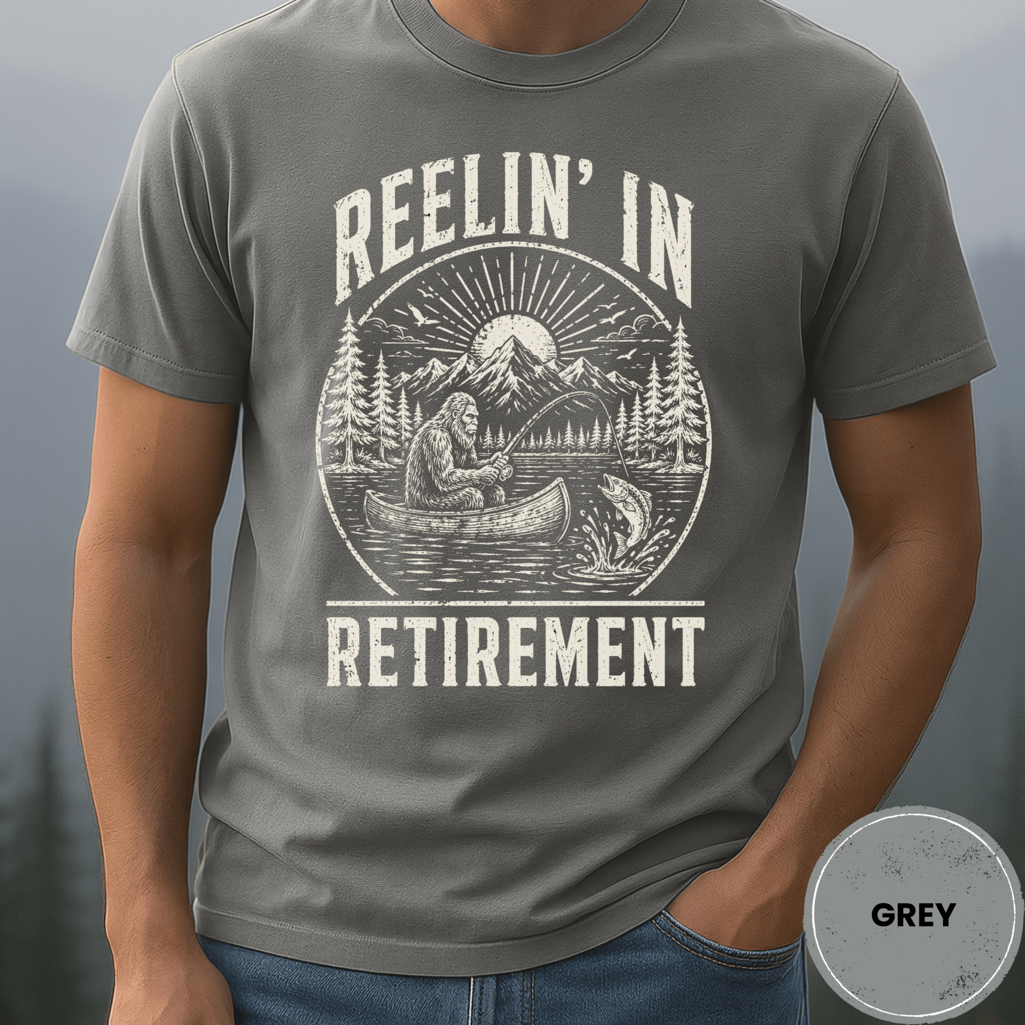 Comfort Colors® Reelin' In Retirement Shirt, Funny Fishing Retiree Tee, Retired Fisher Gift, Fishing Retirement T-Shirt - Deadpan Outdoors Co.